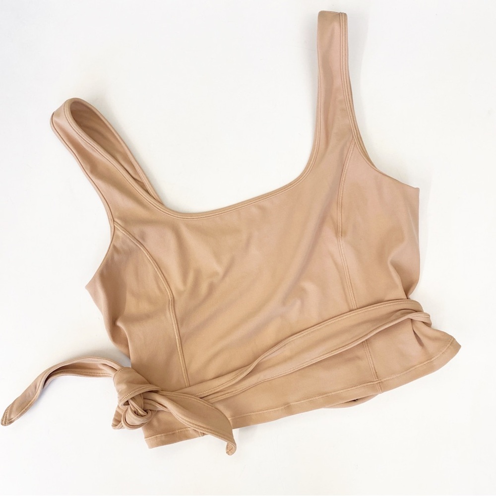 Lululemon || Get Centered Wrap Crop Top‎ Tank in Beechwood Tan 4 / 6